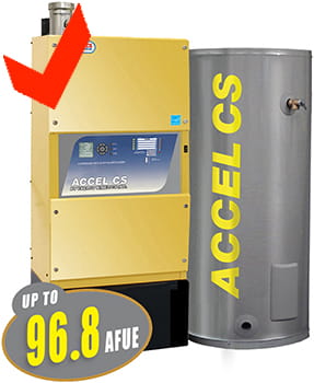 Accel CS - the strongest and most efficient condensing boilers on the market.