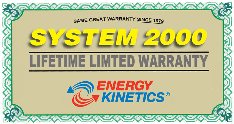 Energy Kinetics System 2000 Warranty