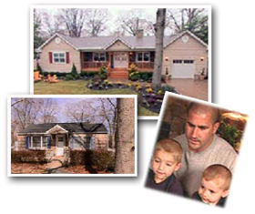 Vitale family from Long Island, New York with their before and after photos of their Extreme Makeover Home Edition.